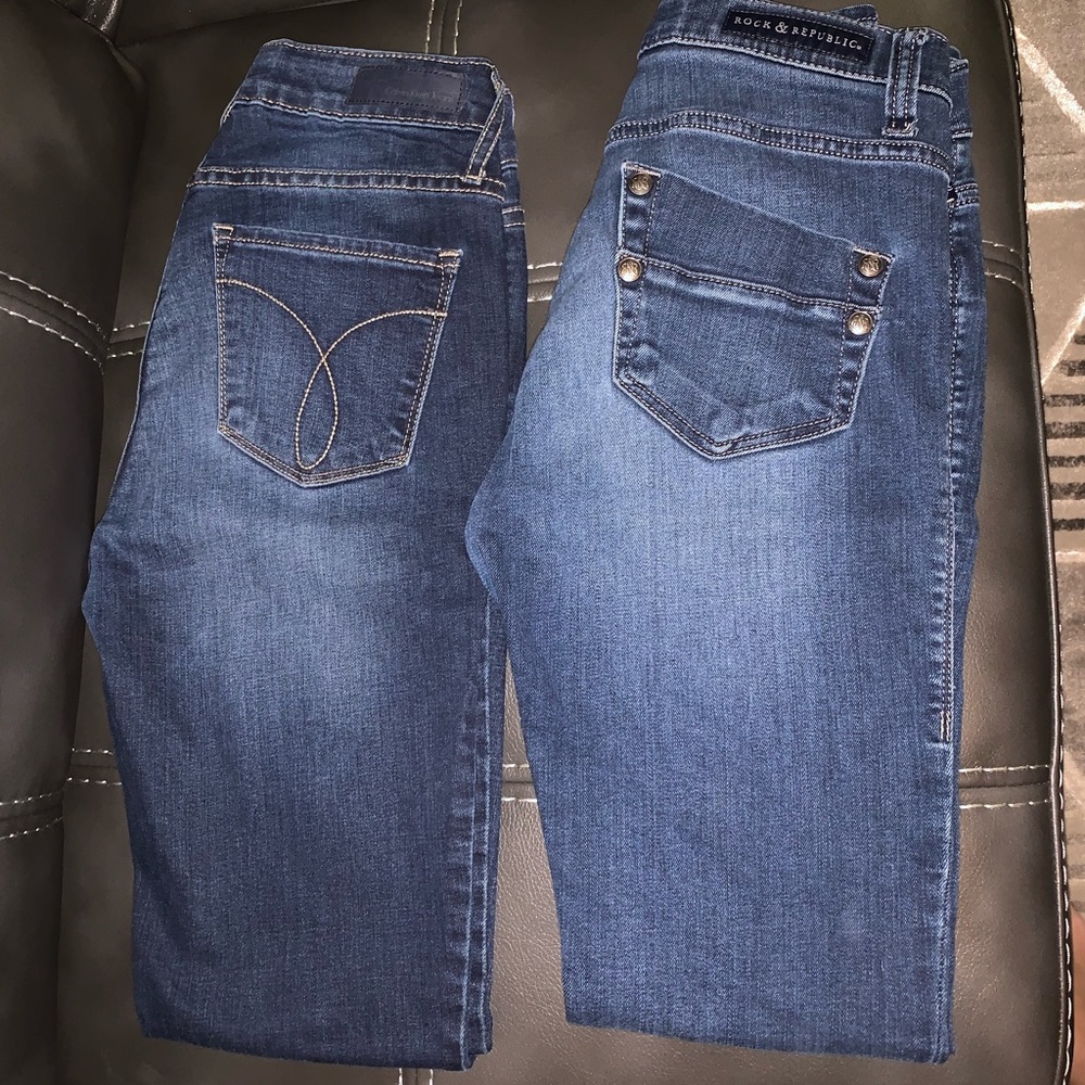 Calvin Klein Blue Jeans and Rock & Republic👖